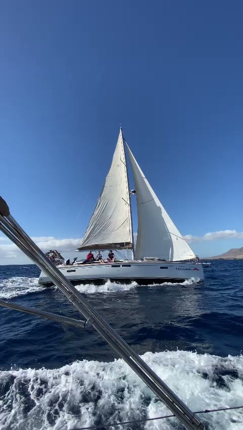 Sailboat under full sail